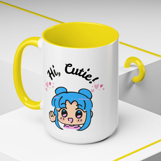 'Hi Cutie' Accent Coffee Mug