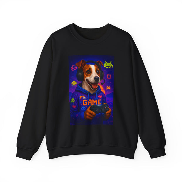 Gaming Jack Russell Controller sweatshirt | Retro Arcade Gamer Puppy Graphic