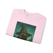 Wizard Pug Sweatshirt, Cozy Unisex Sweatshirt, Funny Pet Lover Gift, Halloween Apparel, Casual Trendy Crewneck
