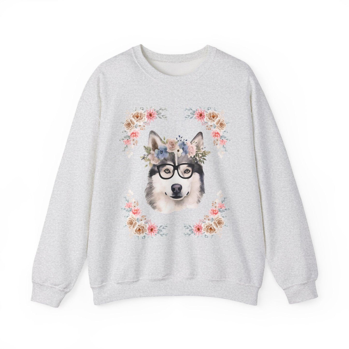 Geeky Goddess Siberian Husky Unisex Crewneck Sweatshirt