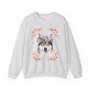 Geeky Goddess Siberian Husky Unisex Crewneck Sweatshirt