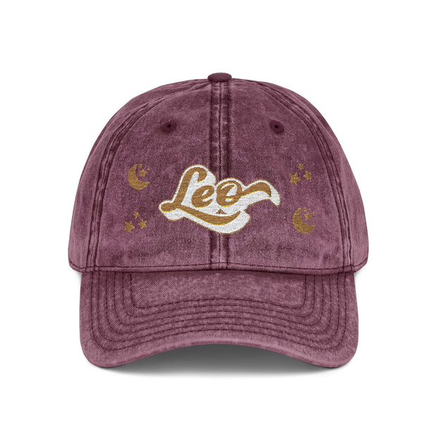 'Leo' Vintage Embroidered Cap