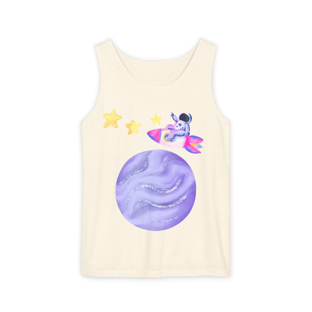 Astronaut Taking Off In Space Unisex Tank Top