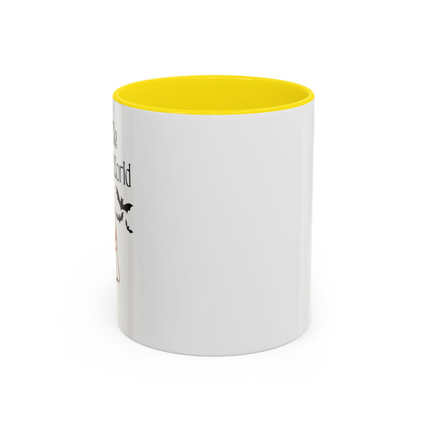 'You and Me Against The World' Accent Coffee Mug