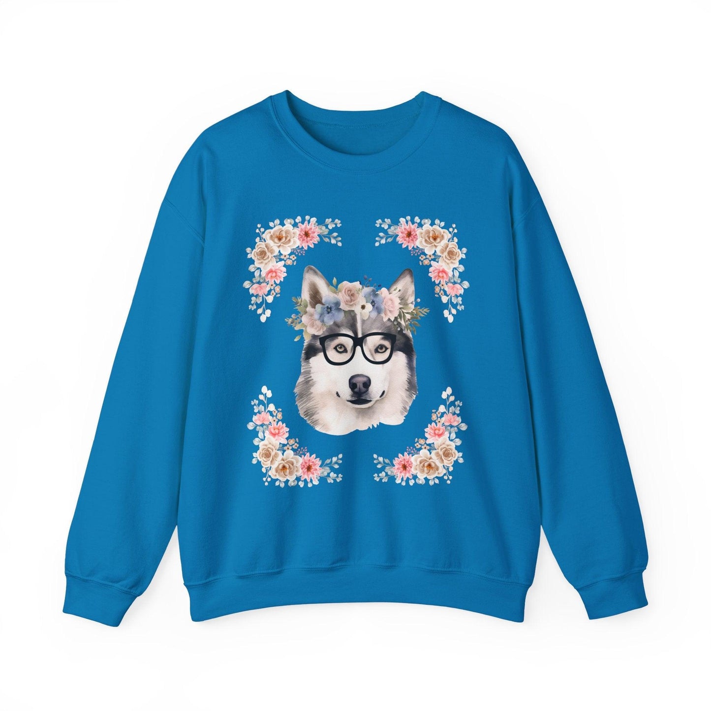 Geeky Goddess Siberian Husky Unisex Crewneck Sweatshirt
