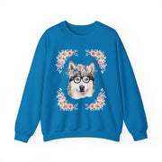 Geeky Goddess Siberian Husky Unisex Crewneck Sweatshirt