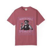 North Pole Speakeasy T-Shirt, Holiday T-Shirt, Unisex Christmas Tee, Vintage Style Tee, Fun Santa Shirt, Festive Gift Idea