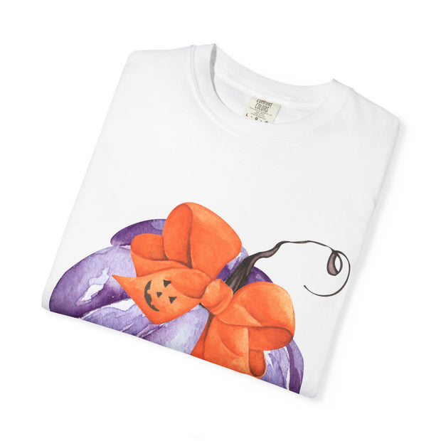 Purple Pumpkin Wrapped In A Bow Unisex T-Shirt