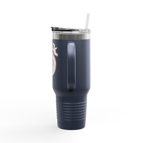Astronaut Flying To The Moon Insulated Travel Mug, 40oz