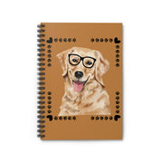Geeky Good Golden Retriever Spiral Notebook