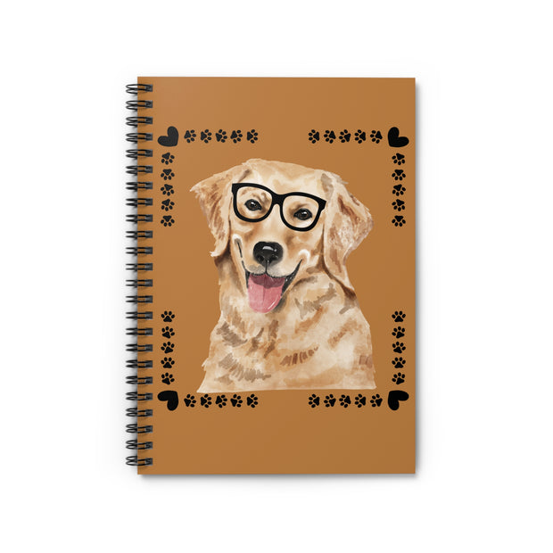 Geeky Good Golden Retriever Spiral Notebook