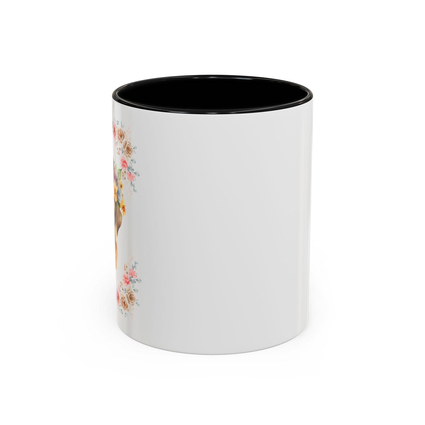 Geeky Goddess Pug Accent Coffee Mug