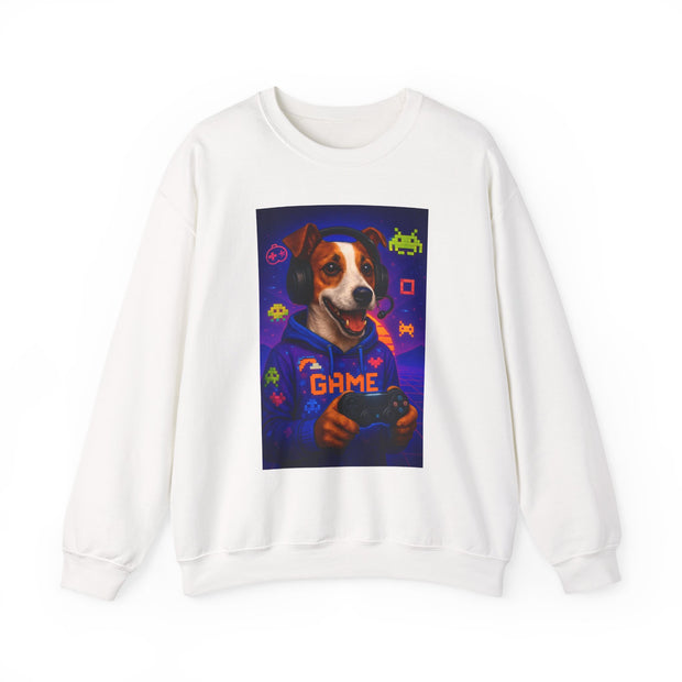 Gaming Jack Russell Controller sweatshirt | Retro Arcade Gamer Puppy Graphic