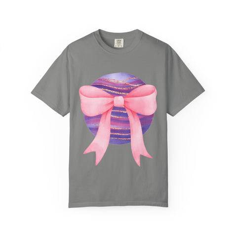 Pink/Purple Planet Wrapped In A Bow Unisex T-Shirt