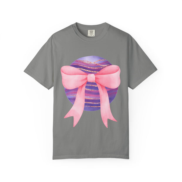 Pink/Purple Planet Wrapped In A Bow Unisex T-Shirt