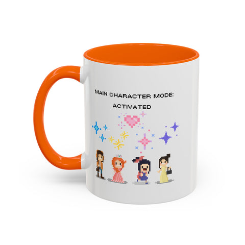 'Main Character Mode: Activated' Accent Coffee Mug