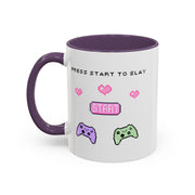 'Press Start To Slay' Accent Coffee Mug
