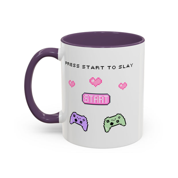 'Press Start To Slay' Accent Coffee Mug
