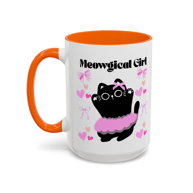 'Meowgical Girl' Accent Coffee Mug