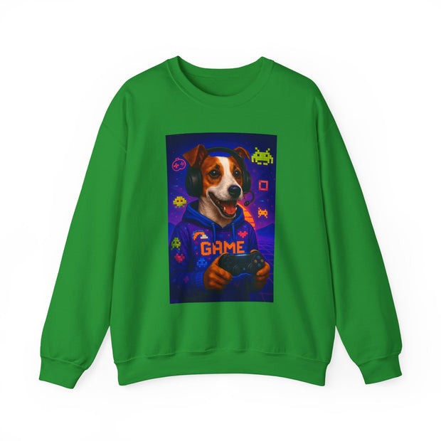 Gaming Jack Russell Controller sweatshirt | Retro Arcade Gamer Puppy Graphic