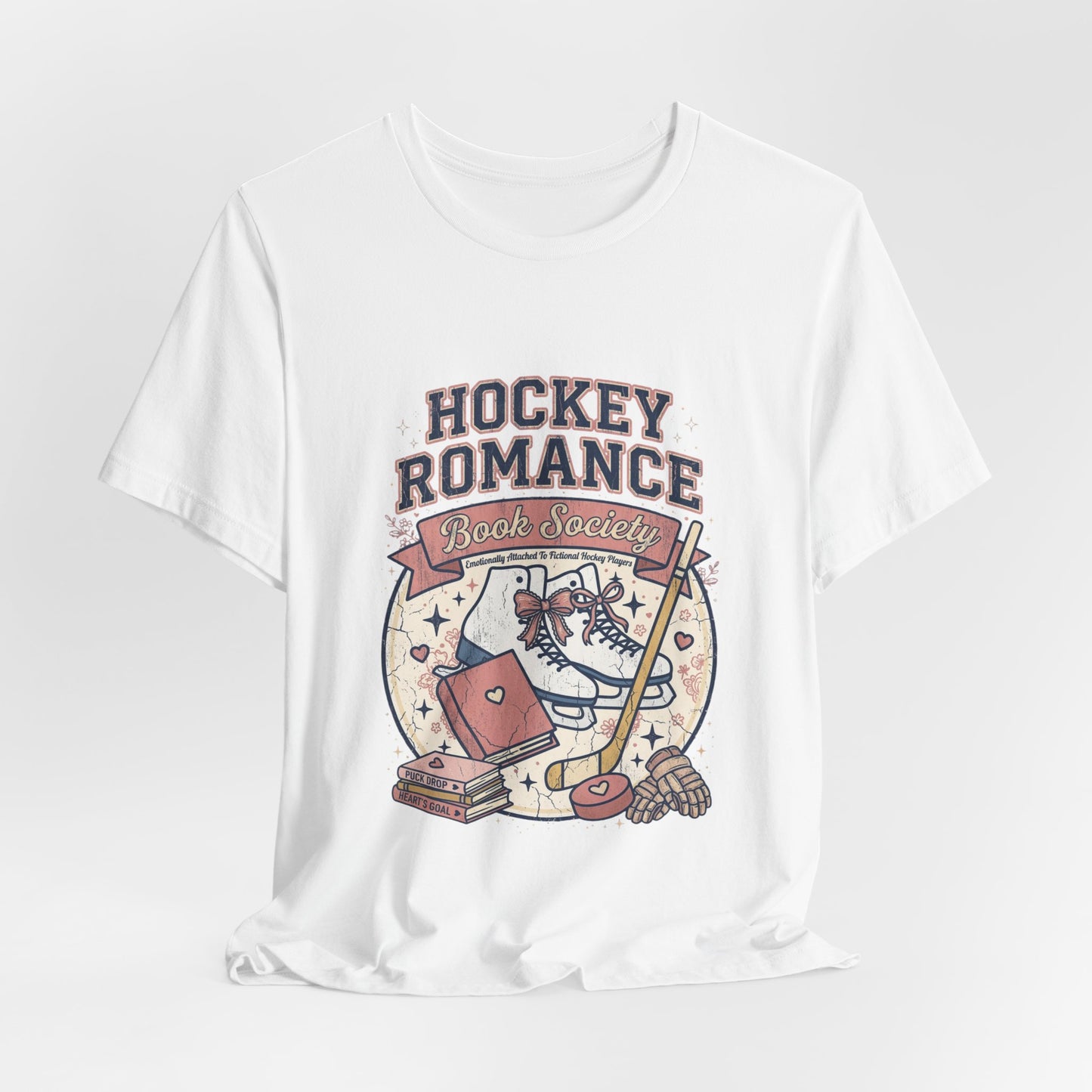 Hockey Romance T Shirt, Booktok Romance Reader Tee, Cozy Hockey Book Girly Shirt, Romance Book Lover Gift