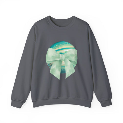Green Planet Wrapped In A Bow Unisex Crewneck Sweatshirt