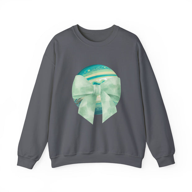 Green Planet Wrapped In A Bow Unisex Crewneck Sweatshirt