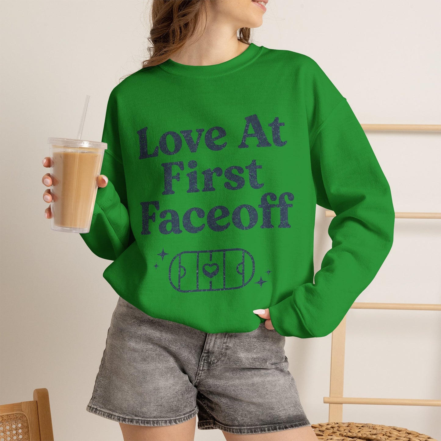 Love At First Faceoff Sweatshirt, Hockey Romance Booktok Crewneck, Sports Romance Reader Pullover