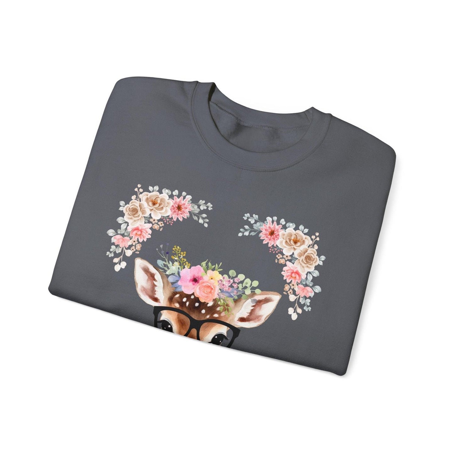 Geeky Goddess Deer Unisex Crewneck Sweatshirt