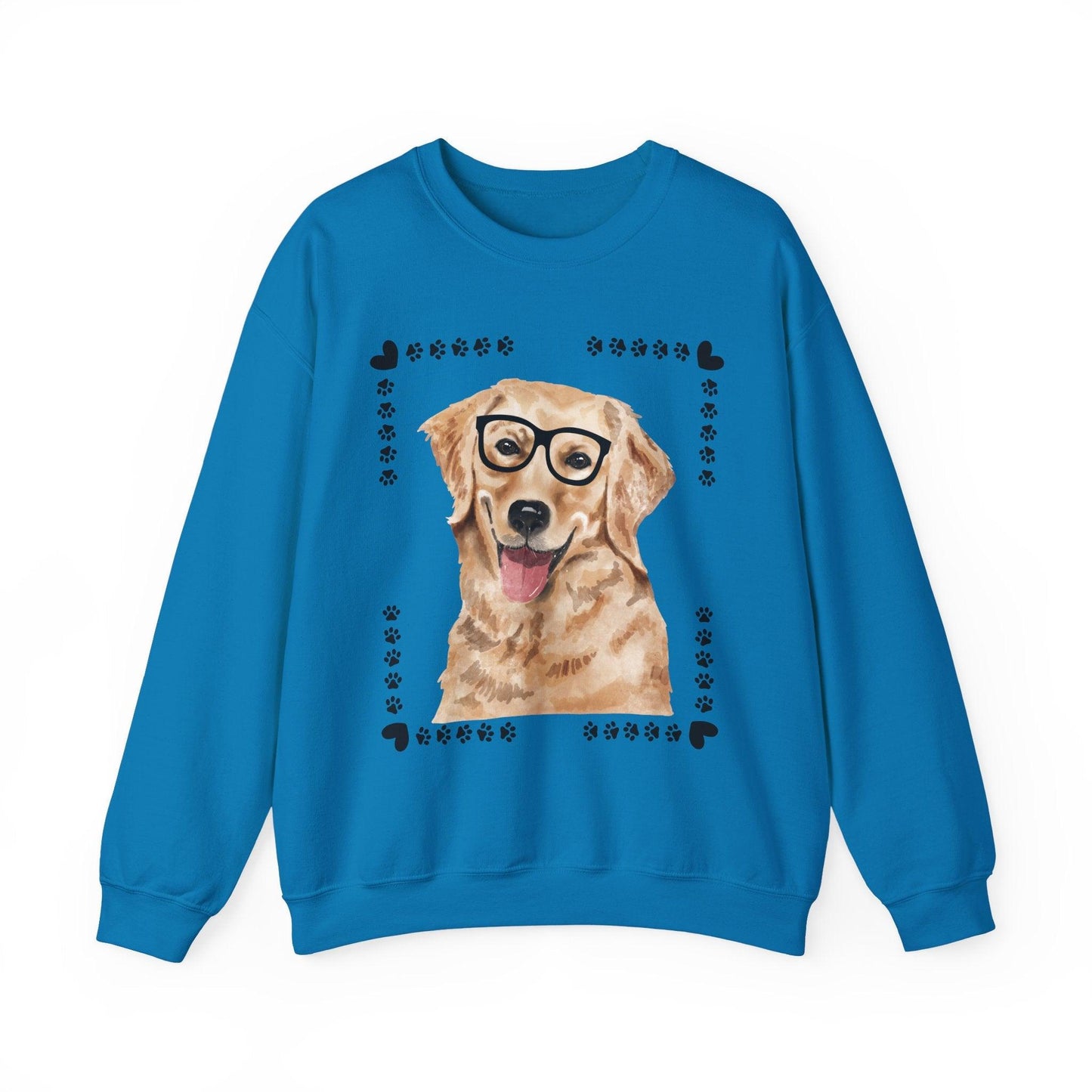 Geeky Good Golden Retriever Unisex Crewneck Sweatshirt