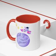 Astronaut Taking Off In Space Accent Coffee Mug