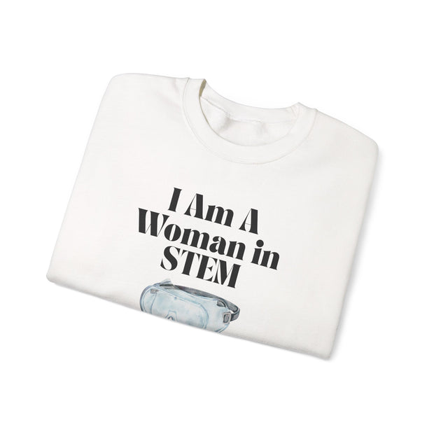 'I Am A Woman In STEM' Scientist Unisex Crewneck Sweatshirt
