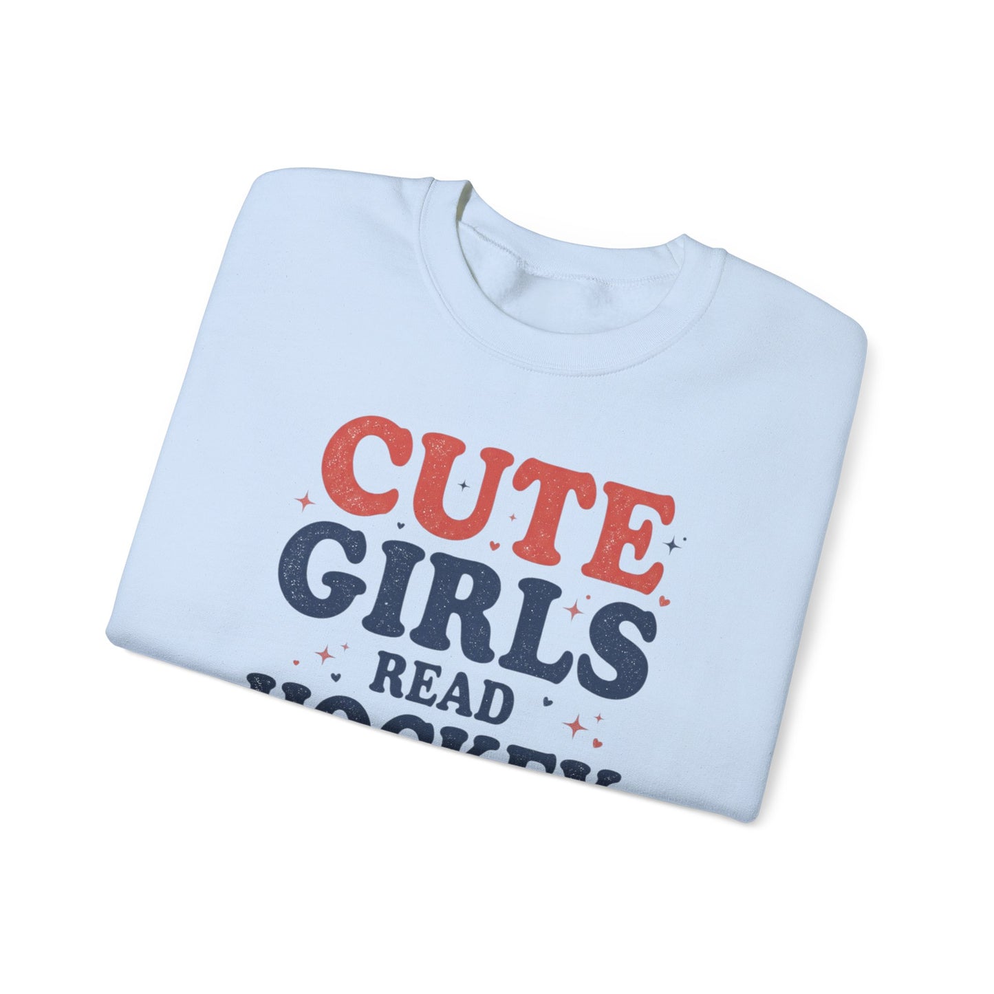 Cute Girls Read Hockey Romance Sweatshirt, Hockey Romance Booktok Crewneck, Sports Romance Reader Pullover