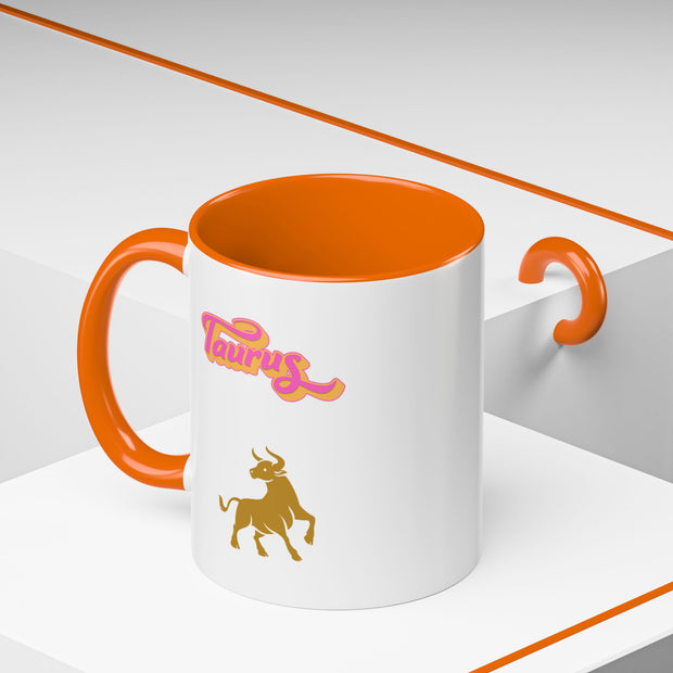 'Taurus' Zodiac Accent Coffee Mug