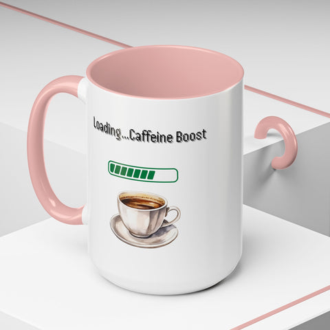 'Loading...Caffeine Boost' Accent Coffee Mug