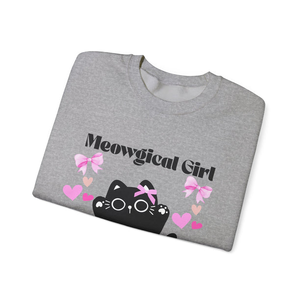 'Meowgical Girl' Unisex Crewneck Sweatshirt