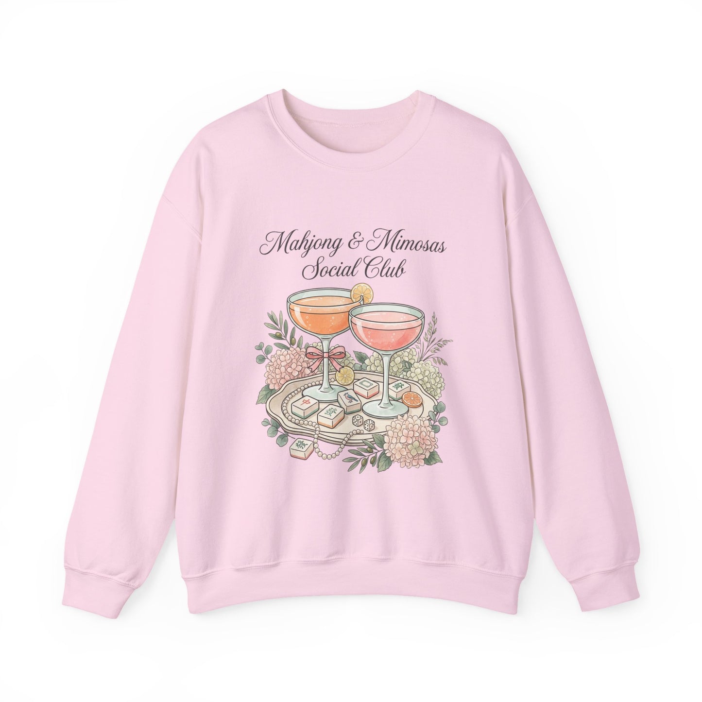 Mahjong & Mimosas Sweatshirt, Mahjong Club Crewneck, Brunch Girl Pullover