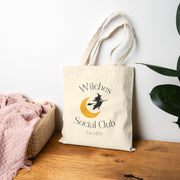 'Witches Social Club' Cotton Canvas Tote Bag