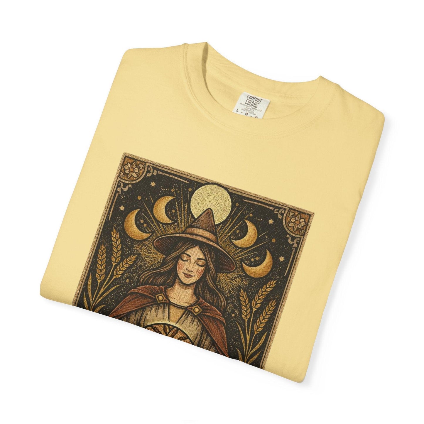 Sourdough Witch T-Shirt | Vintage Witch Art, Moon Phases, Baking Theme