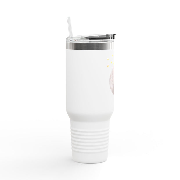 Astronaut Flying To The Moon Insulated Travel Mug, 40oz