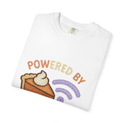 Powered by Pie and Wi-Fi T-Shirt, Funny Unisex Tee, Gift for Pie Lovers, Tech Enthusiasts, Perfect for Holidays and Parties