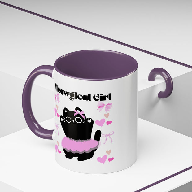 'Meowgical Girl' Accent Coffee Mug