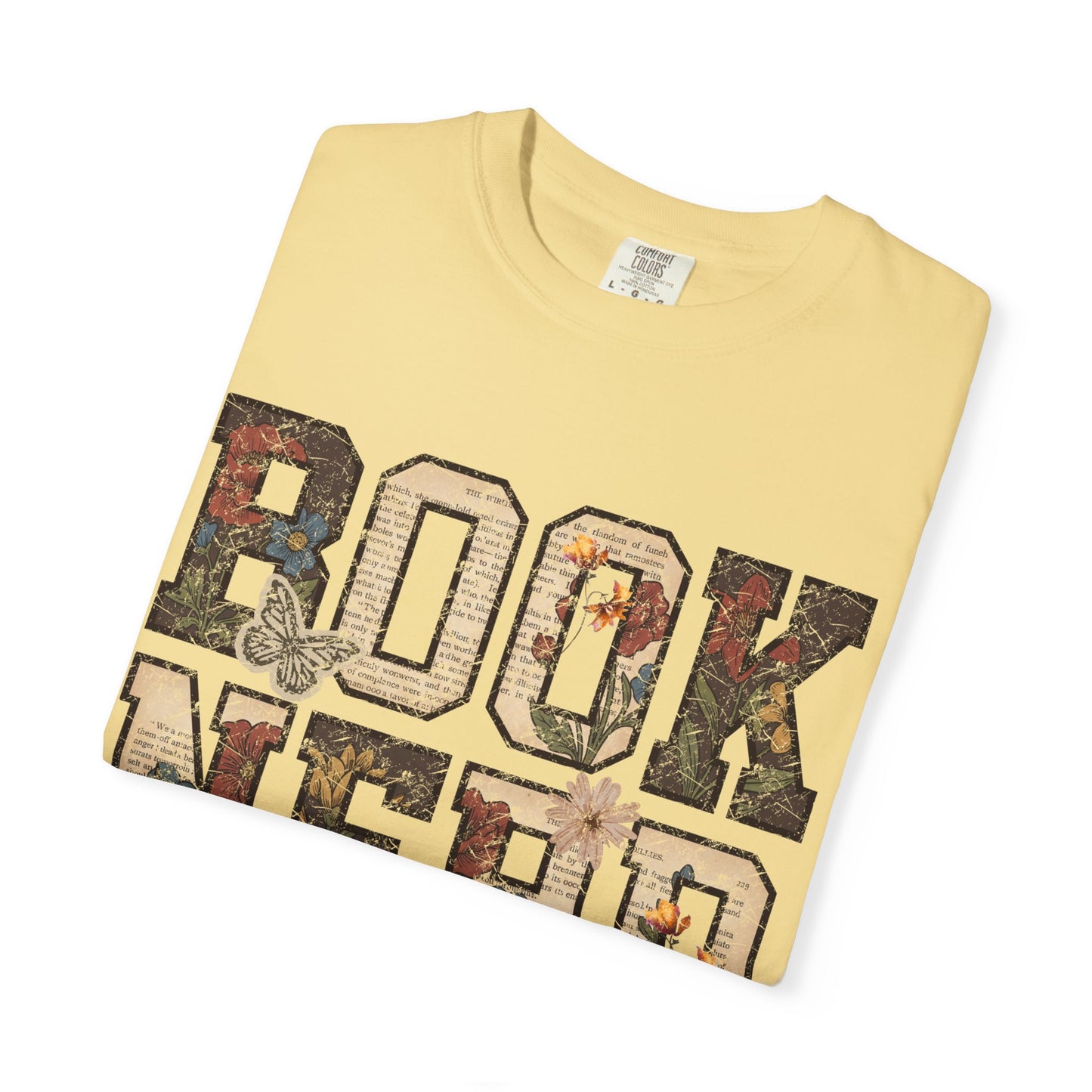 Book Nerd T-Shirt | Vintage Collage Lettering, Reading Lover Tee