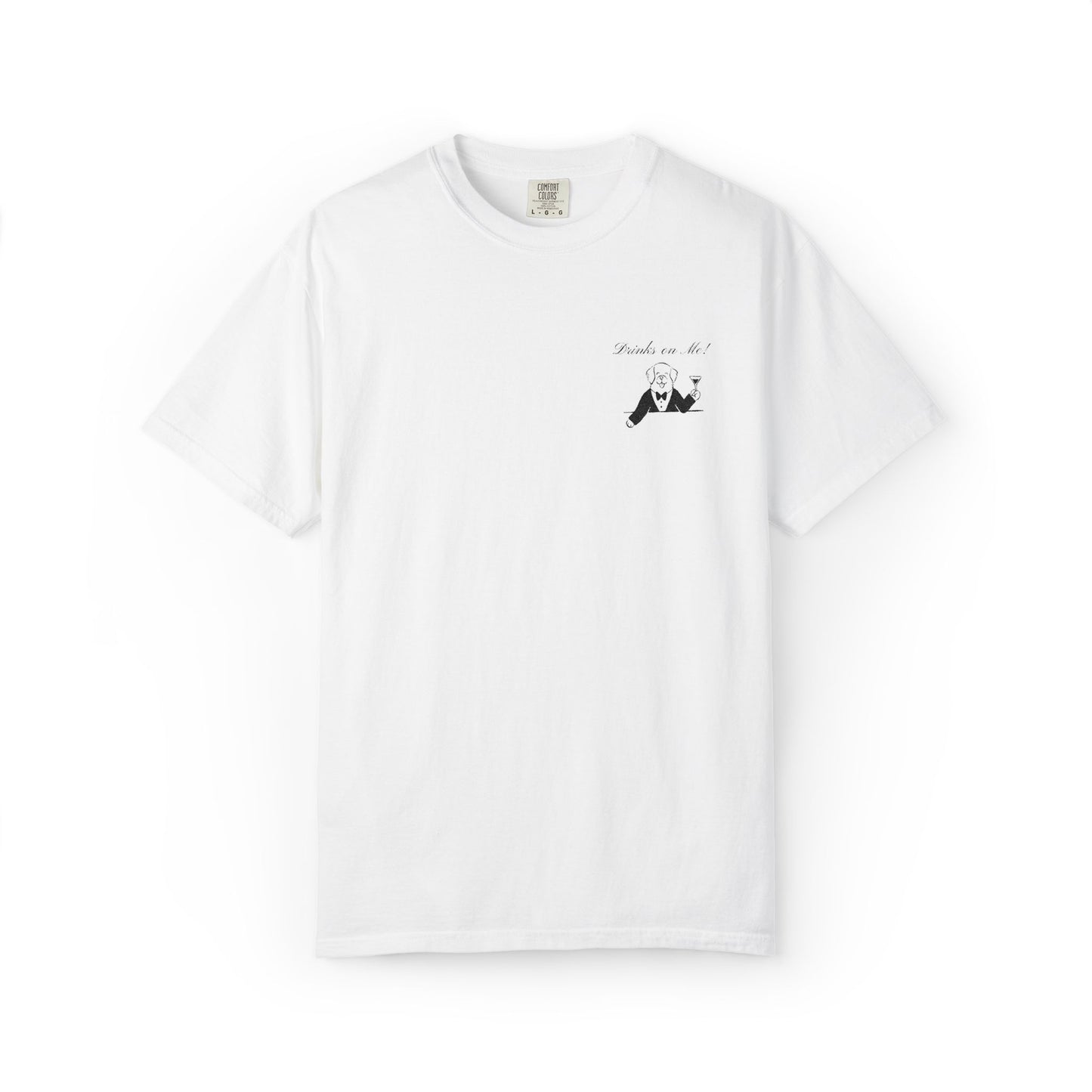 Drinks On Me Wedding Shirt, Funny Dog Bride Tee, Cocktail Hour Bridal Shirt, Cute Puppy Wedding Tee, Bachelorette Shirt