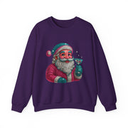 Retro Santa Holding Martini Sweatshirt | Vintage Christmas Crewneck
