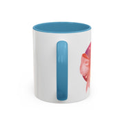 Pink/Yellow Planet Wrapped In A Bow Accent Coffee Mug
