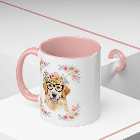 Geeky Goddess Golden Retriever Accent Coffee Mug