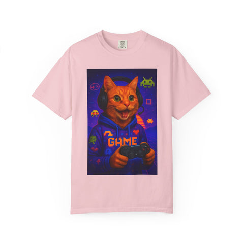 Game On Orange Cat Unisex T-Shirt