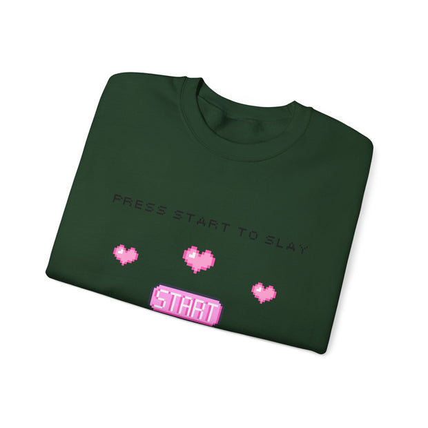 'Press Start to Slay' Unisex Crewneck Sweatshirt