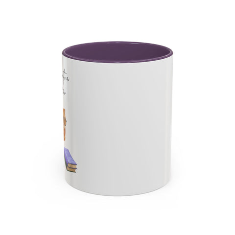 'Feline Good With A Book & Brew' Accent Coffee Mug
